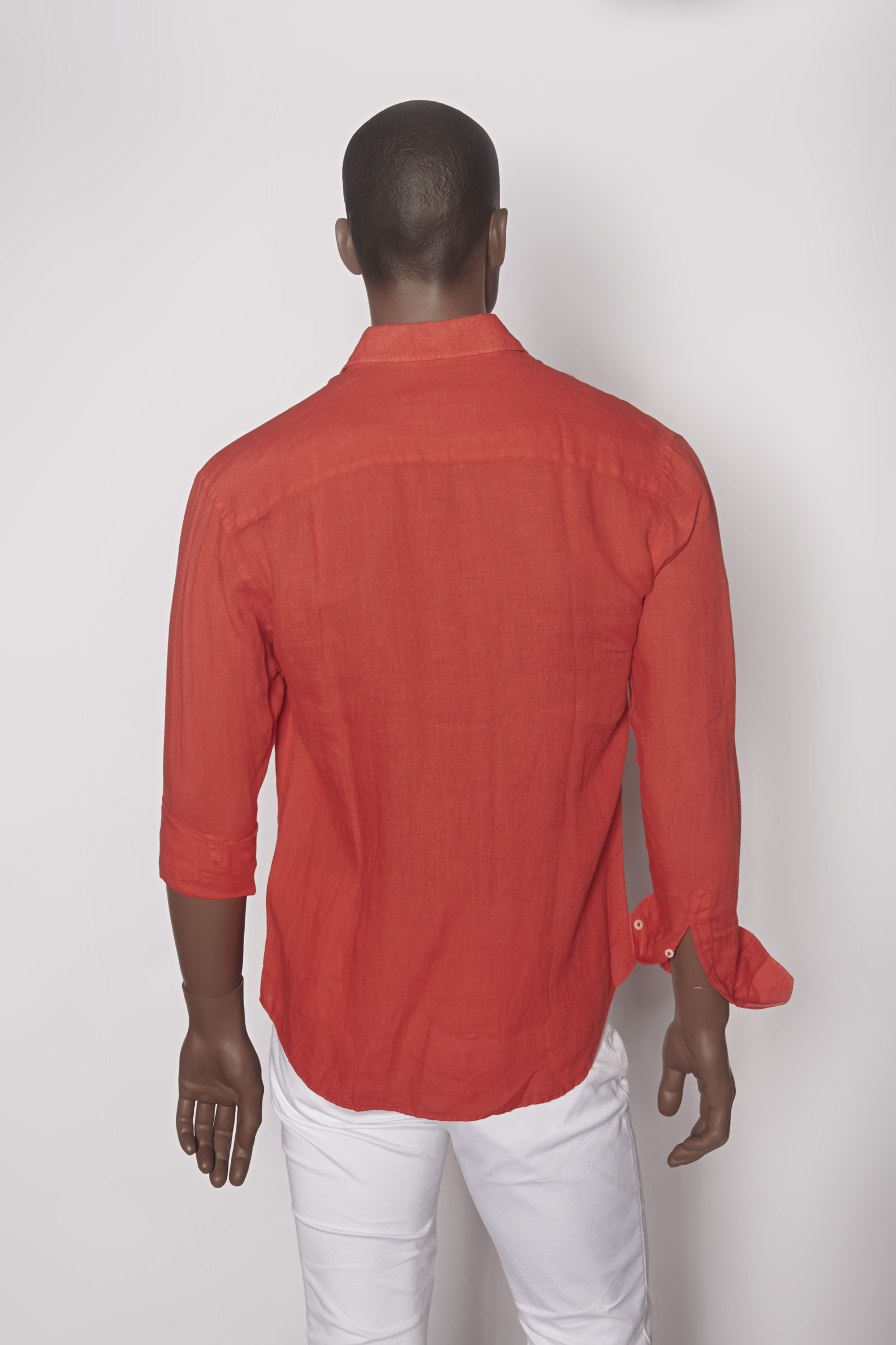 Camisa de Lino - Rojo coral - Bamba Ibiza